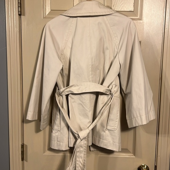 J. Crew Sadie Trench Coat Cropped Tan Size 8 - Picture 8 of 13